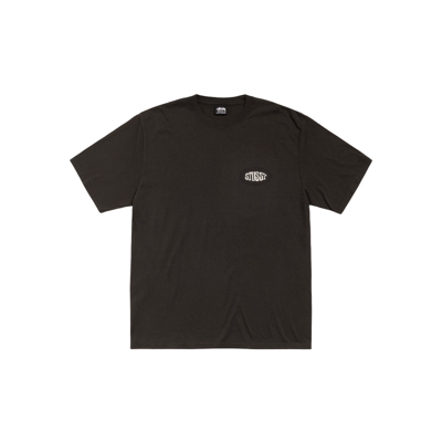Stussy Tile Oval Tee Pigment Dyed Faded Black