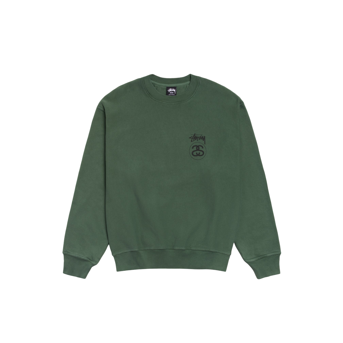 Stussy Stock Link Crew Pigment Dyed Pine