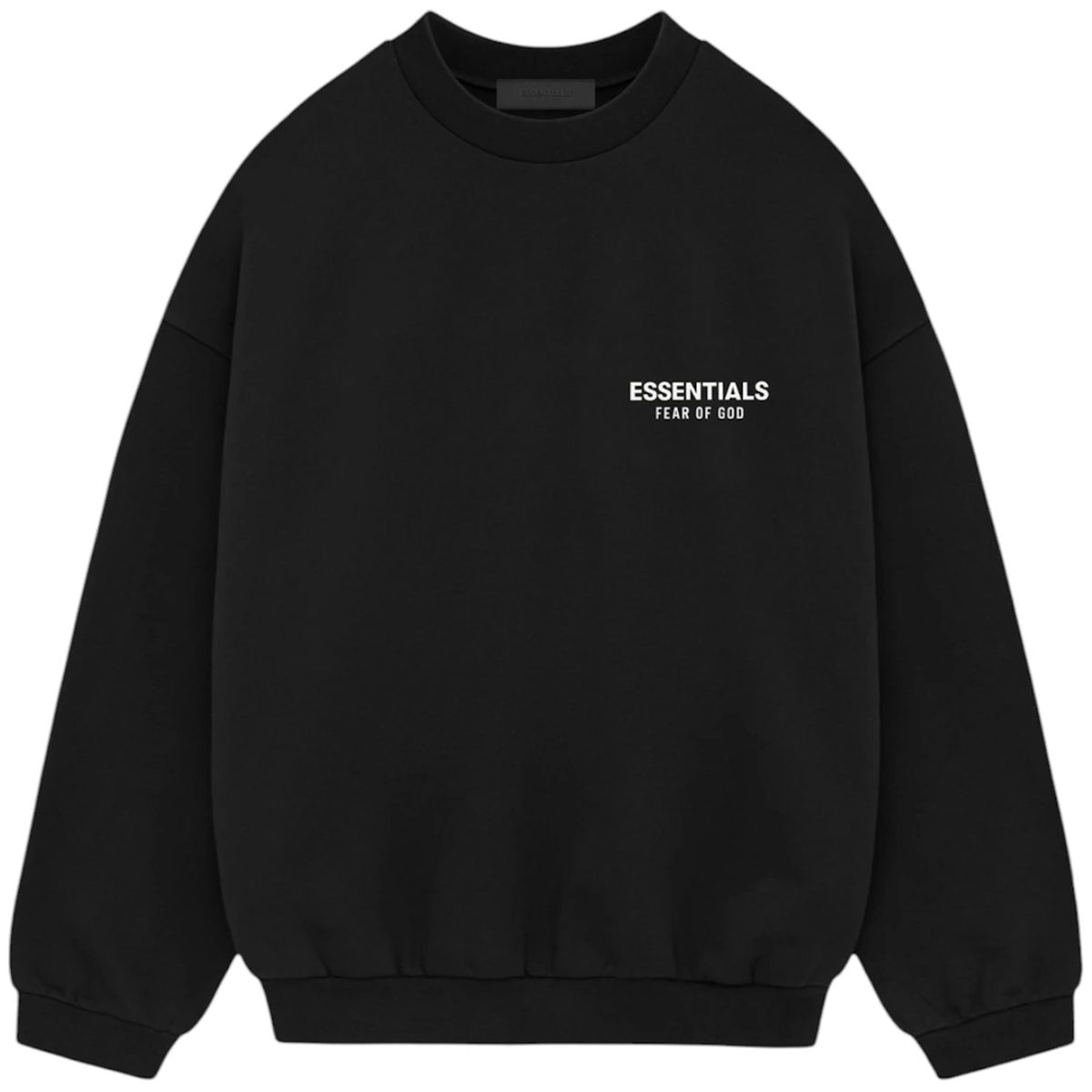 Fear of God Essentials Fleece Crewneck Black FW24