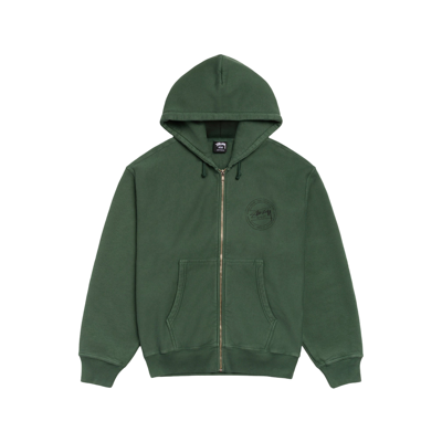 Stussy Wear Zip Hoodie Pigment Dyed Pine