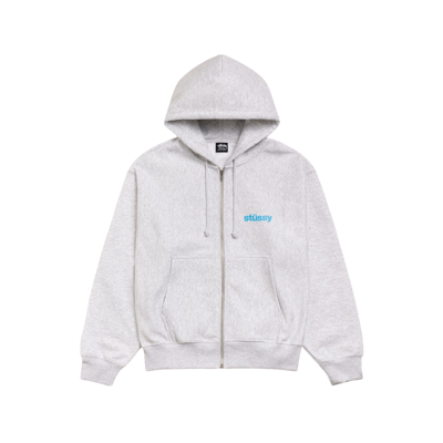 Stussy Built Tough Zip Hoodie Ash Heather