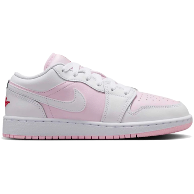 Air Jordan 1 Low Pink Foam Fire Red White 