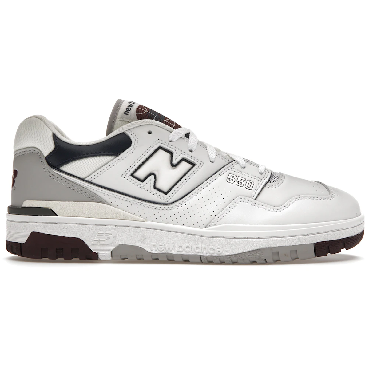 New Balance 550 White Natural Indigo Burgundy