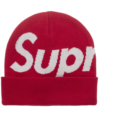 Supreme Big Logo Beanie FW25 Red 