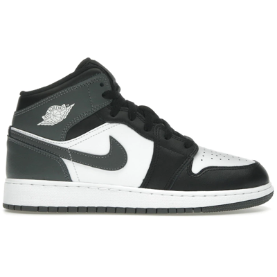 Air Jordan 1 Mid Black White Iron Grey 