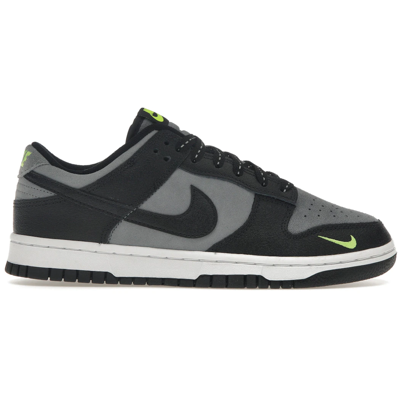 Nike Dunk Low Black Cool Grey Volt Mini Swoosh