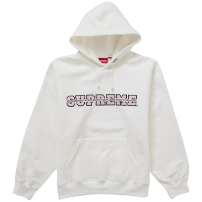 Supreme Collegiate Acronym Hooded Sweatshirt White