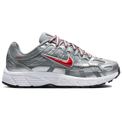 Nike P-6000 Metallic Silver Cool Red