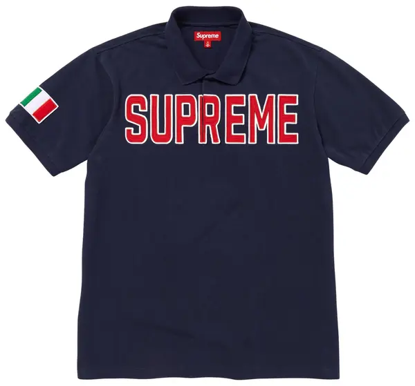 Supreme Twill Appliqué Polo Navy